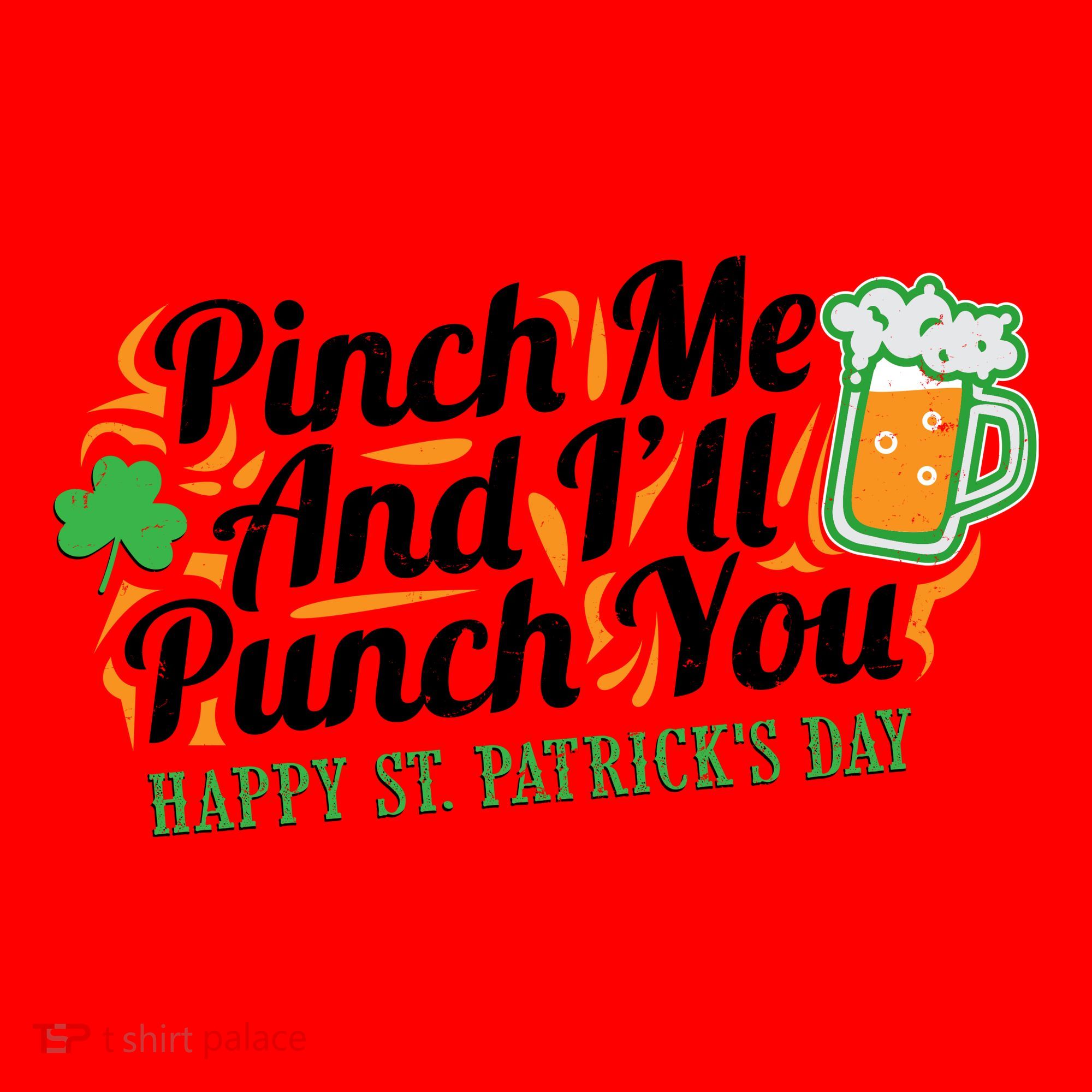 Funny Happy St Patrick's Day Pinch Me And I'll Punch You Santa Hat