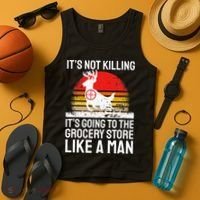 Funny Hunting Saying Deer Hunter I Grocery Store Tank Top thumb 4