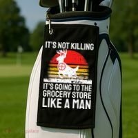 Funny Hunting Saying Deer Hunter I Grocery Store Golf Towel thumb 2