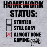 Funny Homework Status Still Busy Gaming Gamer Meme Women's Sweatshirt thumb 2