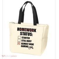 Funny Homework Status Still Busy Gaming Gamer Meme Tote Bag thumb 3
