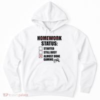 Funny Homework Status Still Busy Gaming Gamer Meme Hoodie thumb 0