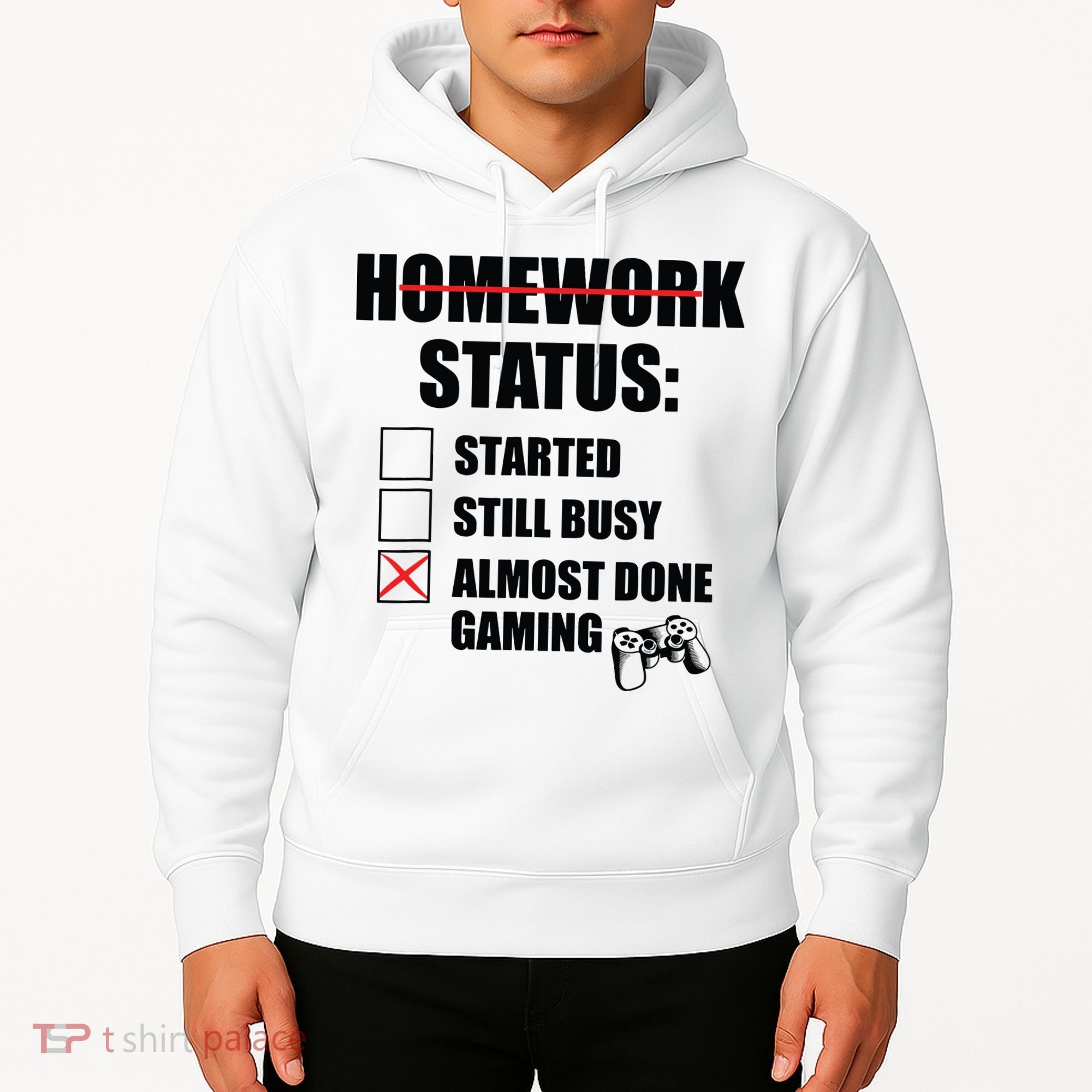 Funny Homework Status Still Busy Gaming Gamer Meme Hoodie