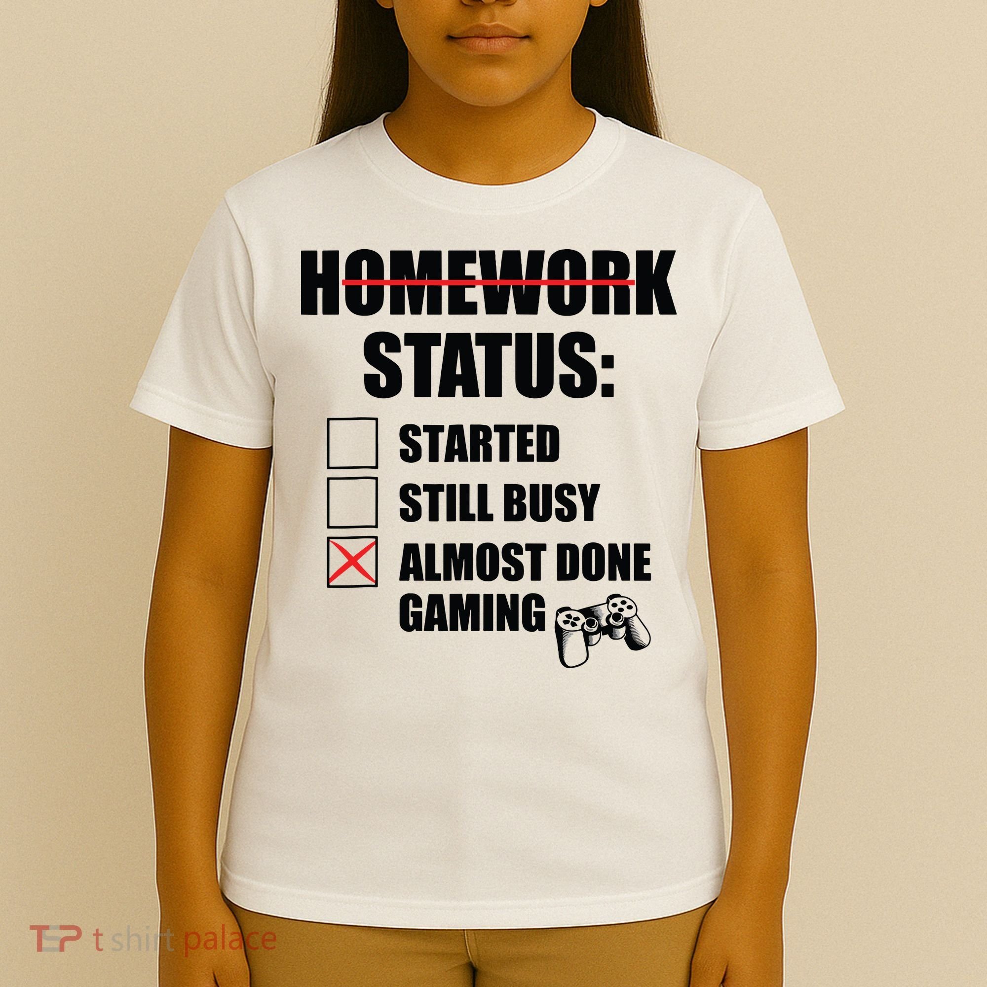 Funny Homework Status Still Busy Gaming Gamer Meme T-Shirt