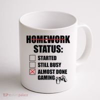 Funny Homework Status Still Busy Gaming Gamer Meme Coffee Mug thumb 1