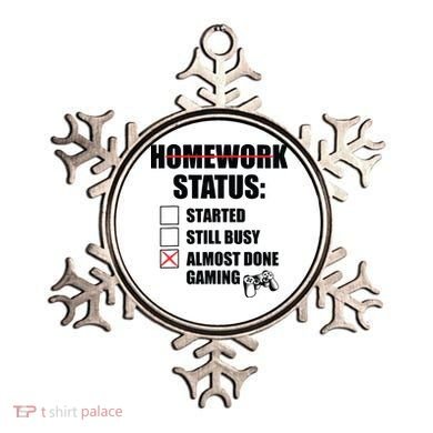 Funny Homework Status Still Busy Gaming Gamer Meme Ornament