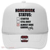 Funny Homework Status Still Busy Gaming Gamer Meme Hat thumb 0