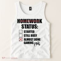 Funny Homework Status Still Busy Gaming Gamer Meme Tank Top thumb 2