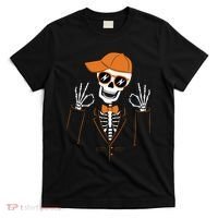 Funny Halloween Skeleton Hipster Bowtie Tuxedo Tux T-Shirt thumb 0