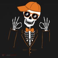 Funny Halloween Skeleton Hipster Bowtie Tuxedo Tux Women's Hoodie thumb 2