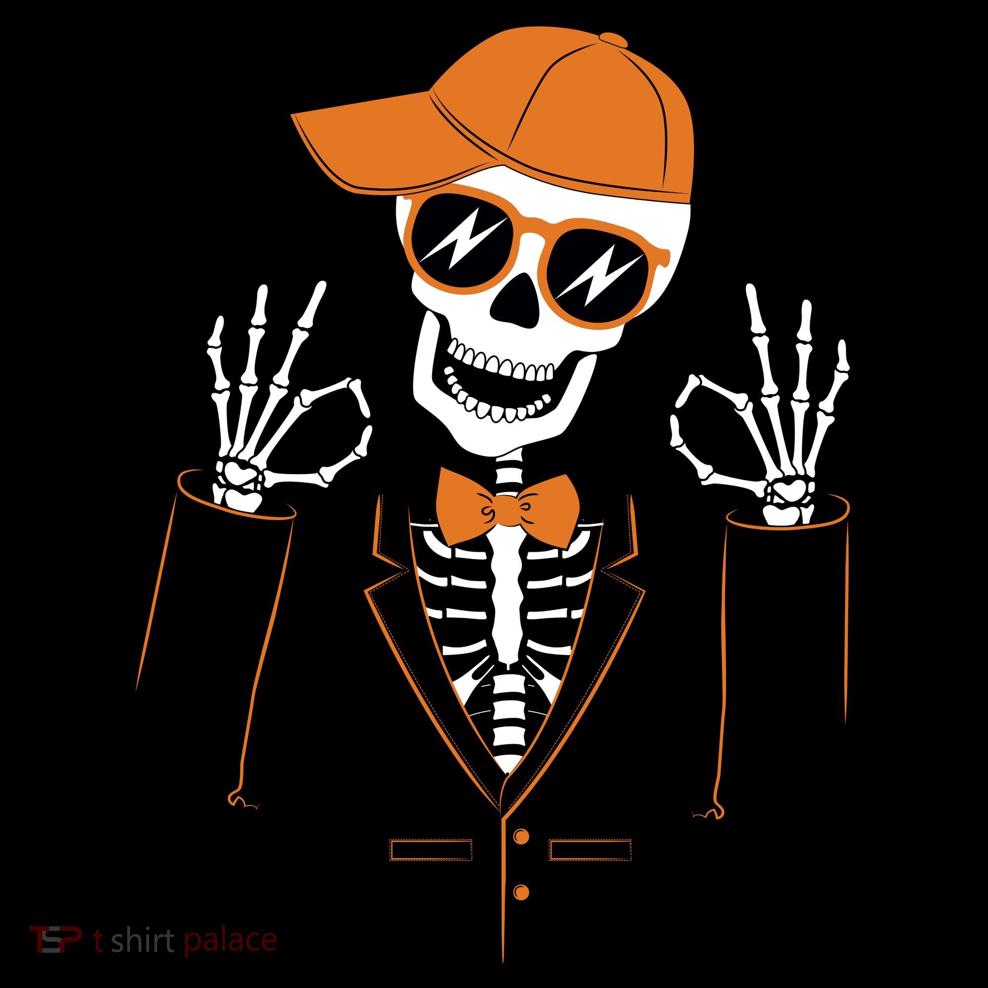 Funny Halloween Skeleton Hipster Bowtie Tuxedo Tux Women's Hoodie