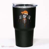 Funny Halloween Skeleton Hipster Bowtie Tuxedo Tux Tumbler thumb 0