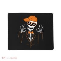 Funny Halloween Skeleton Hipster Bowtie Tuxedo Tux Mousepad thumb 0