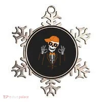Funny Halloween Skeleton Hipster Bowtie Tuxedo Tux Ornament thumb 0