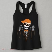 Funny Halloween Skeleton Hipster Bowtie Tuxedo Tux Women's Tank Top thumb 3