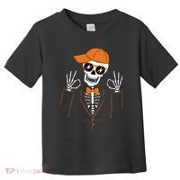Funny Halloween Skeleton Hipster Bowtie Tuxedo Tux Toddler T-Shirt thumb 0