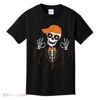 Funny Halloween Skeleton Hipster Bowtie Tuxedo Tux Kids T-Shirt thumb 0