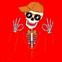 Funny Halloween Skeleton Hipster Bowtie Tuxedo Tux Santa Hat thumb 1