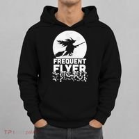 Funny Halloween Shirts, Perfect Halloween Frequent Flyer Witch Hoodie thumb 0