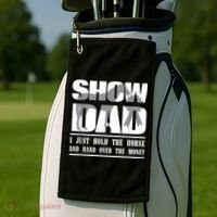 Funny Horse Show Dad Golf Towel thumb 2