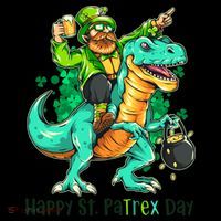 Funny Happy St. PaTREX Day Leprechaun Riding Trex Dinosaur Coffee Mug thumb 5