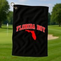 Floridian Home State Florida Boy Golf Towel thumb 1