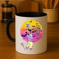 Funny Halloween Skeleton Basketball Player Dunking Skull Coffee Mug thumb 4
