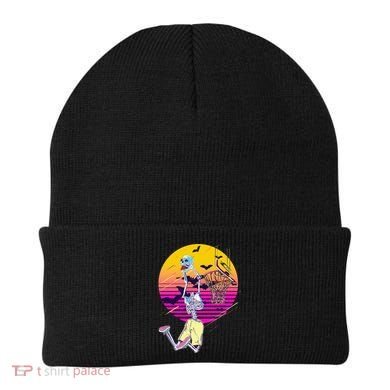 Funny Halloween Skeleton Basketball Player Dunking Skull Beanie