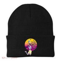 Funny Halloween Skeleton Basketball Player Dunking Skull Beanie thumb 0