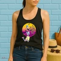 Funny Halloween Skeleton Basketball Player Dunking Skull Women's Tank Top thumb 2