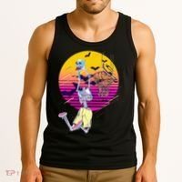 Funny Halloween Skeleton Basketball Player Dunking Skull Tank Top thumb 3