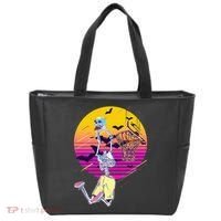 Funny Halloween Skeleton Basketball Player Dunking Skull Tote Bag thumb 0