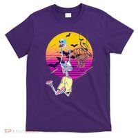 Funny Halloween Skeleton Basketball Player Dunking Skull T-Shirt thumb 0