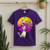 Funny Halloween Skeleton Basketball Player Dunking Skull T-Shirt thumb 2