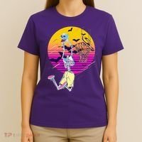 Funny Halloween Skeleton Basketball Player Dunking Skull T-Shirt thumb 4