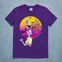 Funny Halloween Skeleton Basketball Player Dunking Skull T-Shirt thumb 5