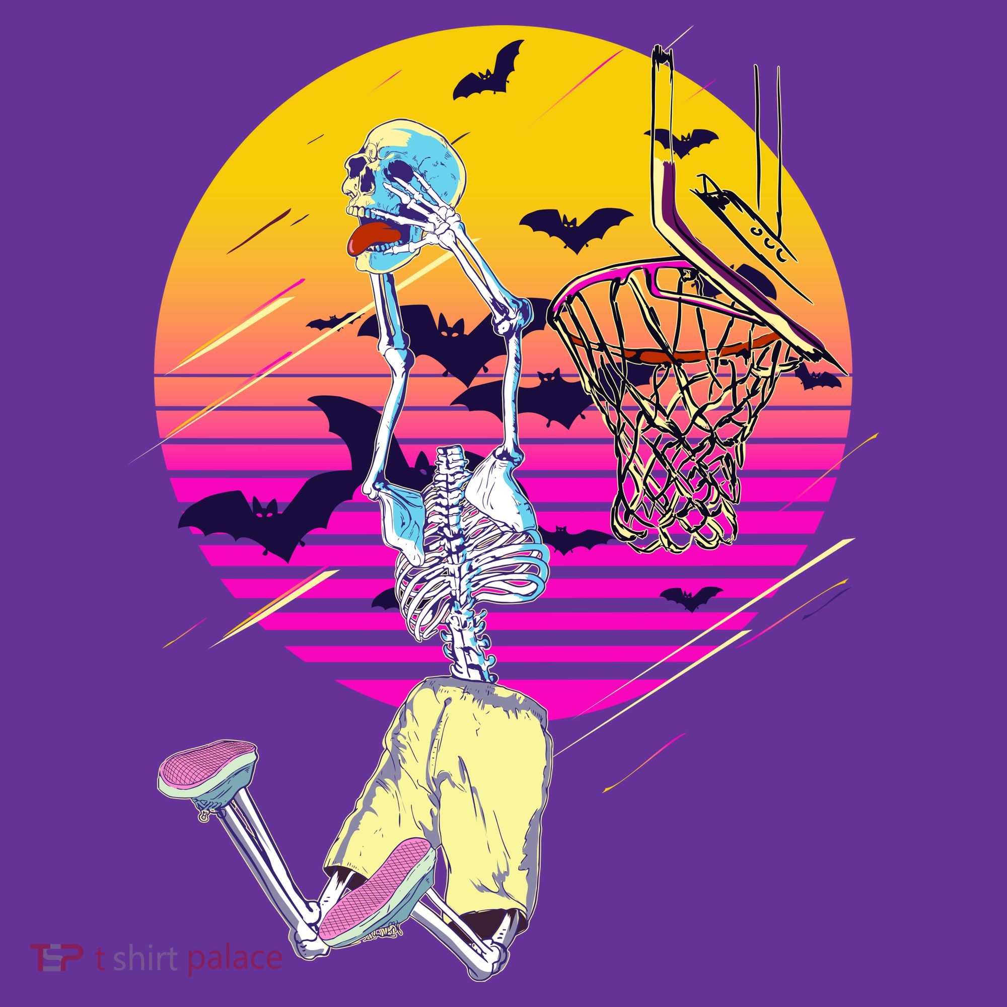 Funny Halloween Skeleton Basketball Player Dunking Skull Mousepad