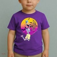 Funny Halloween Skeleton Basketball Player Dunking Skull Toddler T-Shirt thumb 2