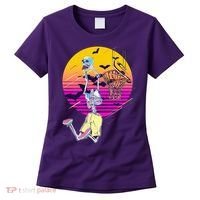 Funny Halloween Skeleton Basketball Player Dunking Skull Women's T-Shirt thumb 0