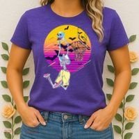 Funny Halloween Skeleton Basketball Player Dunking Skull Women's T-Shirt thumb 2