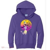 Funny Halloween Skeleton Basketball Player Dunking Skull Kids Hoodie thumb 0