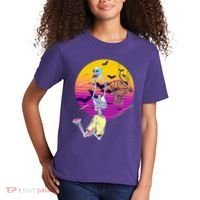 Funny Halloween Skeleton Basketball Player Dunking Skull Kids T-Shirt thumb 2