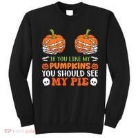 Funny Halloween Shirts, If You Like Pumpkins You Should See Pie Funny Halloween Sweatshirt thumb 0