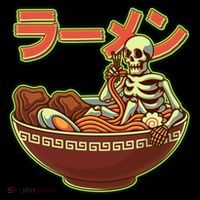 Funny Halloween Skeleton Japanese Ramen Bowl Coffee Mug thumb 5