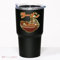 Funny Halloween Skeleton Japanese Ramen Bowl Tumbler thumb 0