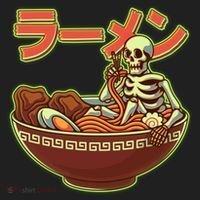 Funny Halloween Skeleton Japanese Ramen Bowl Tumbler thumb 3