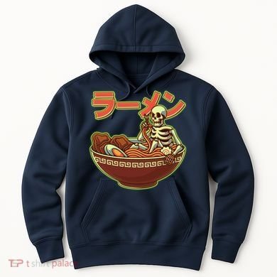 Funny Halloween Skeleton Japanese Ramen Bowl Hoodie