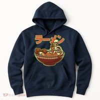 Funny Halloween Skeleton Japanese Ramen Bowl Hoodie thumb 0