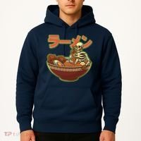 Funny Halloween Skeleton Japanese Ramen Bowl Hoodie thumb 2