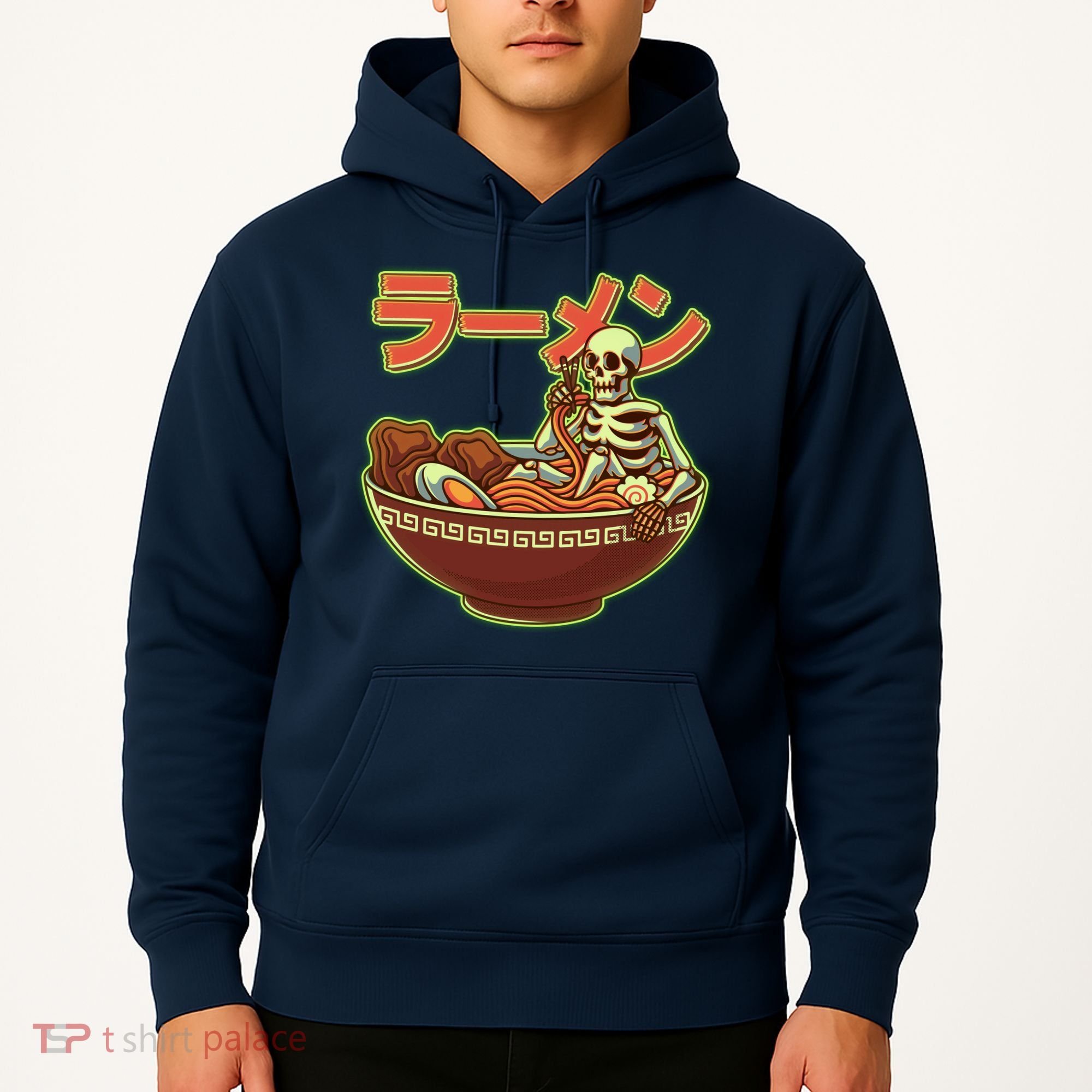 Funny Halloween Skeleton Japanese Ramen Bowl Hoodie